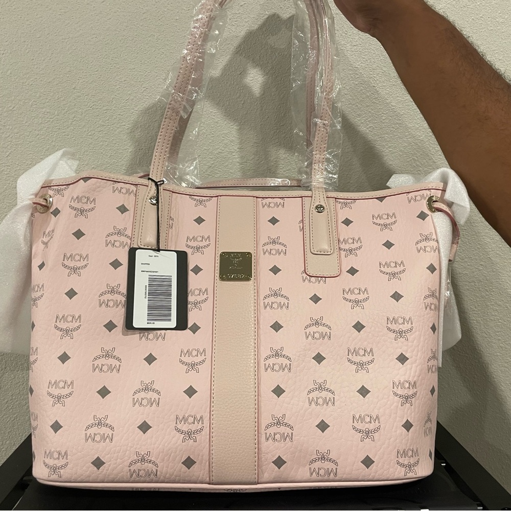 MCM Visestos Tote - Pink NWT - Picture 2 of 3